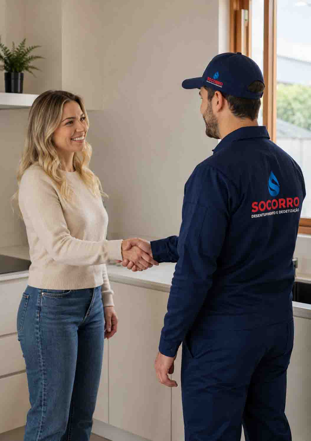 Equipe da Desentupidora em Tijucas atendendo cliente em Tijucas